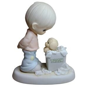 Precious Moments (1987) "You Cannot Just Chuck A Good Friendship" Figurine